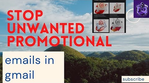 How to Stop Promotional Emails Easily || How to stop unwanted Emails in Gmail