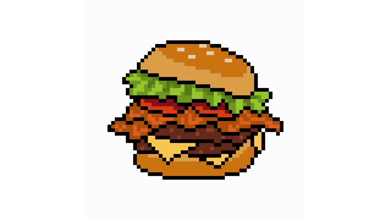 Рисунки по клеточкам бургер