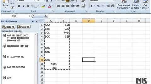Lesson # 4 Clipboard  Microsoft Office Excel 2007 TutorialUrdu & Hindi