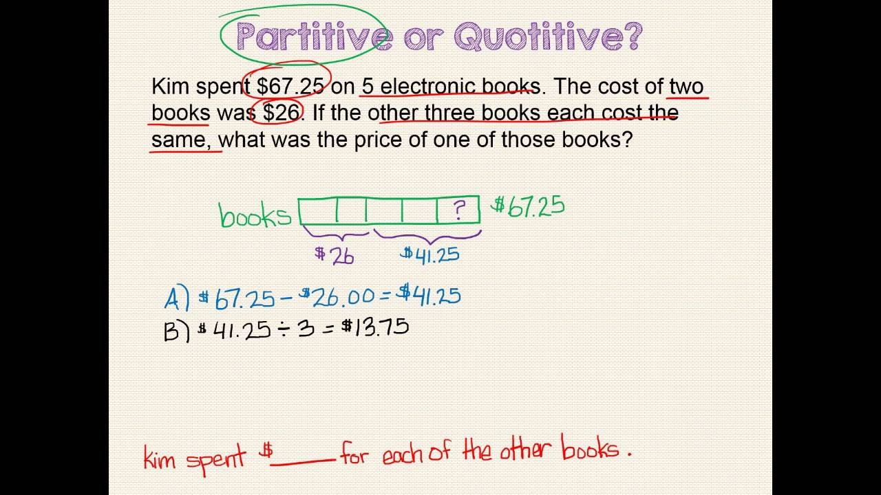 Partitive And Quotitive Measurement Problems YouTube