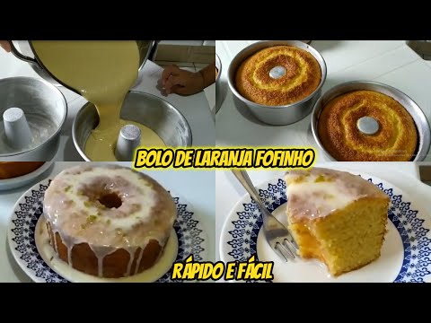 BOLO DE LARANJA FOFINHO FÁCIL E RÁPIDO