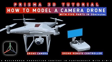 WAZJOHNDAB: Prisma3d Tutorial.. How to Model a Camera Drone Plus Controller.