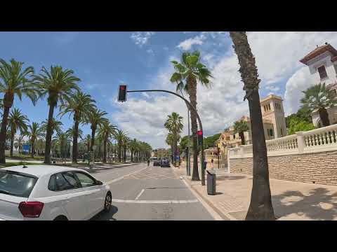Salou - Cambrils 4K - Driving Downtown - Spain  June -2023