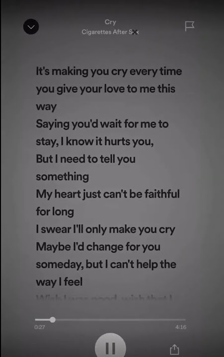 Cry lyrics #short