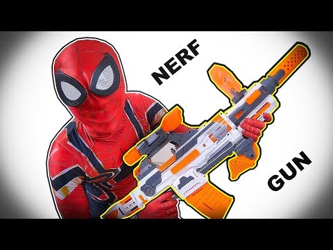 SNIPER SPIDER-MAN TRAINING | NGƯỜI NHỆN biểu diễn bắn súng hạ gục VENOM | NERF GUN