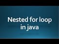 Nested for loop