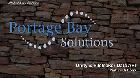 Unity and FileMaker data API video 2 of 3