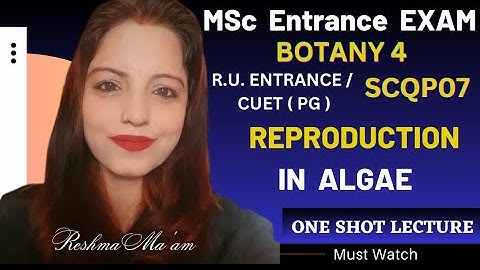 Reproduction in Algae || Types of Reproduction in Algae || Botany for MSc Entrance Exam