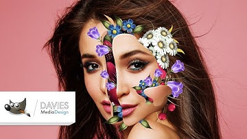 GIMP 2.10 Tutorial: Flower Portrait Abstract Collage (Marcelo Monreal)