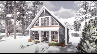 CABIN HOUSE PLAN 4848-00381