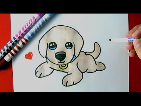 How To Draw A Cute Puppy Easy Youtube