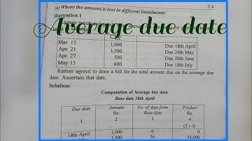 How to average due date in financial accounting in Tamil
