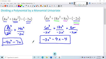 Dividing a Polynomial by a Monomial Univariate