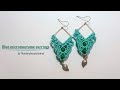 How to make a macrame earrings DIY #11: blue micromacrame earrings by Thaohandmade channel