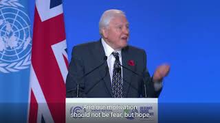 Sir David Attenborough's message of hope at COP26 | WWF