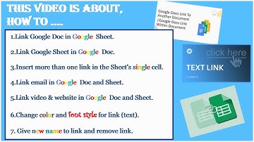 How to Insert Link (hyperlink) for Google Doc---Sheet---Video---Website.
