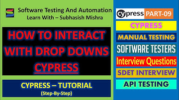 09 - Interacting with GUI Elements in Cypress | Drop Down