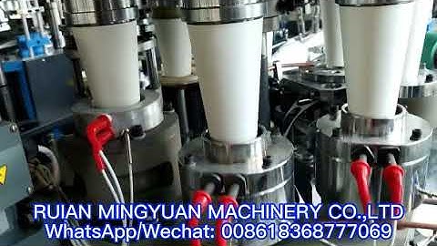 OCS12 ultrasonic heater paper cup machine  65-70 pcs/min with PLC counting system for Jordan client