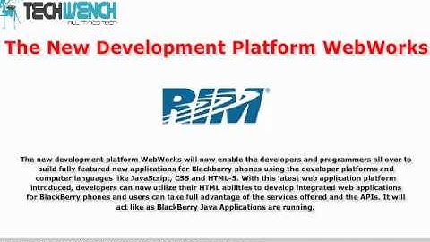 BlackBerry Web Application Platform Launched by RIM