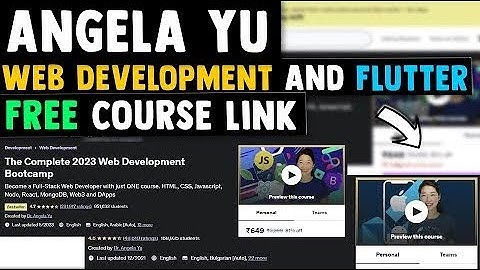Angela Yu Free Web Development and Flutter Course
