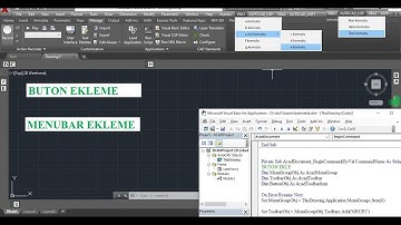 AUTOCAD VBA ile lisplermizi ve VBA programlarımızı buton veya menubar  ile nasıl çalıştırabiliriz