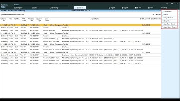 Tally Add On : Audit Trail - Track Voucher Alteration History in Tally Prime Software.