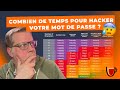 Combien de temps pour hacker votre mot de passe 