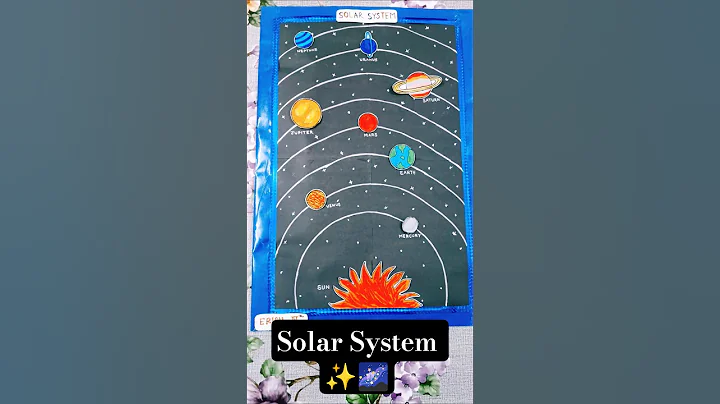 Solar System Drawing in 1 Minute 🌍 | Easy School Project Idea | Erishivi Vlogs #Shorts #solarsystem