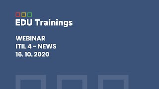 Webinar recording ITIL 4 - news