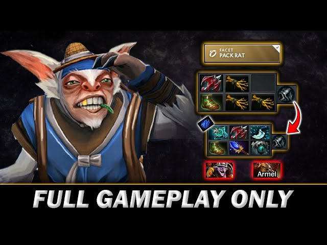 Meepo Pack Rat 2nd item Eternal Shroud! Meepo against timbersaw and Armel ES - Meepo Gameplay#786 class=