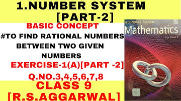Find Rational Numbers Between Two Numbers ✨ Class 9 Maths RS Aggarwal