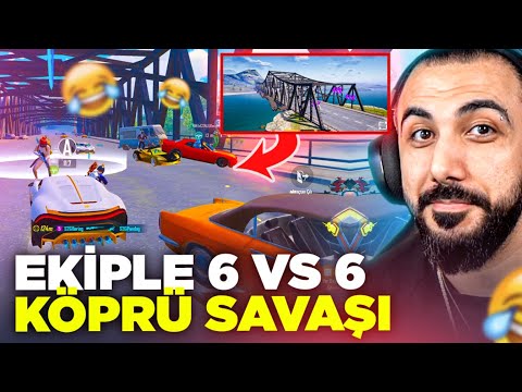 EKİPLE BİRLİKTE 15 ARABAYLA 6 VS 6 EĞLENCELİ KÖPRÜ SAVAŞI!! EFSANE MOD | PUBG MOBILE