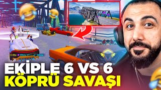 EKİPLE BİRLİKTE 15 ARABAYLA 6 VS 6 EĞLENCELİ KÖPRÜ SAVAŞI!! EFSANE MOD | PUBG MOBILE