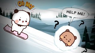 Dudu got STUCK in SNOW 🥶❄️ |Peach Goma| |Animation| |Bubuanddudu| by Bubuanddudu 23,979 views 4 months ago 3 minutes, 16 seconds