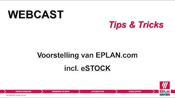 Tips & Tricks Webcast -  EPLAN dot com incl. eSTOCK
