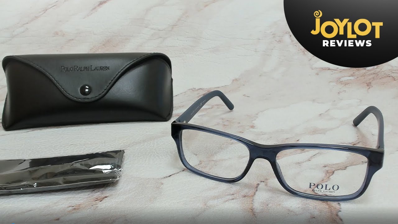 Polo Ralph Lauren Eyeglasses Model- PH2117 Color-55848H Shiny Transparent Blue/Yellow-Logo