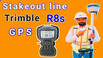 how to stakeout line with Trimble R8s GPS in urdu hindi language very easy method.