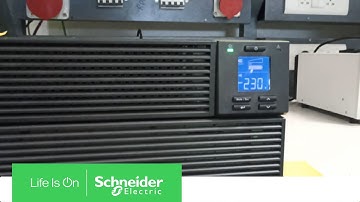How to Initiate Self Test in UPS SRV6KL-IN Through the Display | Schneider Electric Support