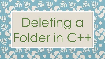 Deleting a Folder in C++