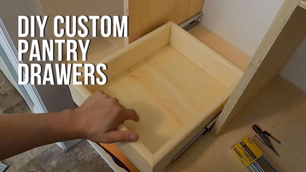 DIY Pull Out Drawers for Pantry - Houseful of Handmade