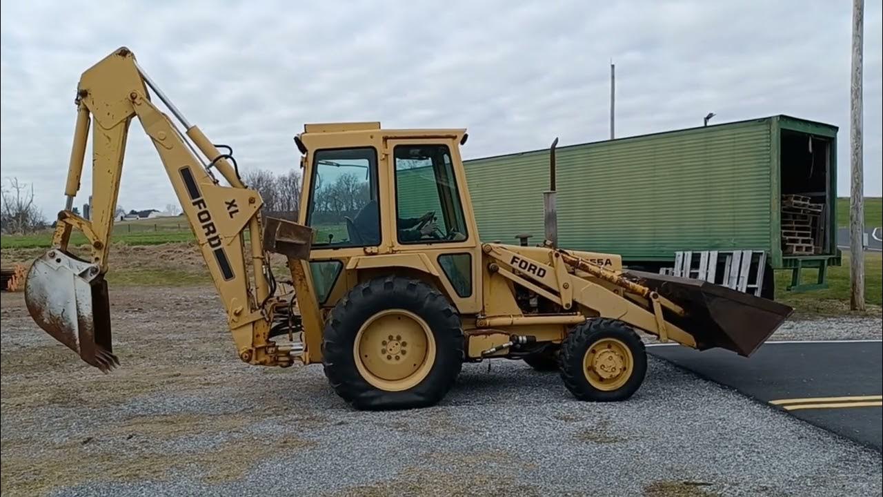 Ford 555A Backhoe with Front End Loader | For Sale - YouTube