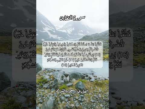 تلاوه من سورة التغابن قرآن قرآن كريم قران قران كريم قرأن