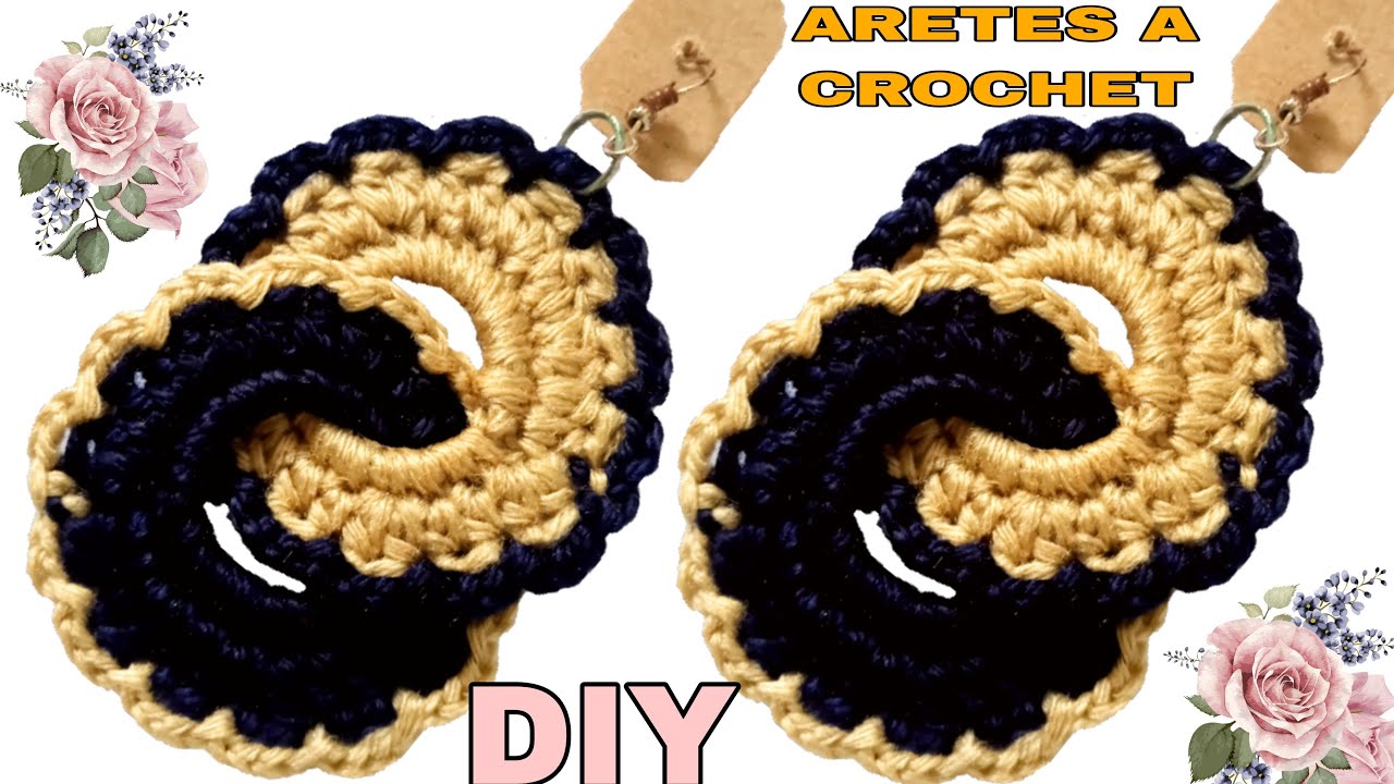 ARETES tejidos a CROCHET pasó a pasó FÁCILES DE VENDER