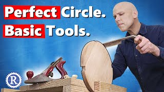 Bandsaws are too easy!!! Make the round table top with basic tools.