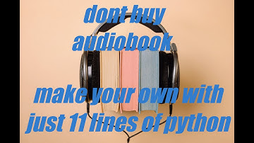 DONT BUY AUDIO BOOK .BUILD YOU OWN WITH JUST 11 LINES OF PYTHON.LIKE SHARE SUBSCRIBE FOR MORE VIDEOS