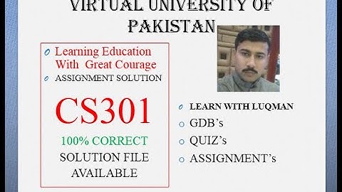 cs301 assignment 1 solution spring 2023