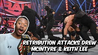RETRIBUTION ATTACKS DREW MCINTYRE, KEITH LEE, \& THE HURT BUSINESS!!! | REACTION (WWE RAW 9\/14\/20)