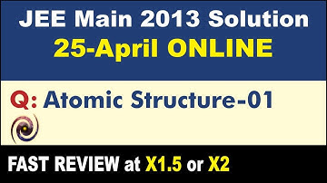JEE Main 2013 Physics Solutions | Atomic Structure-01