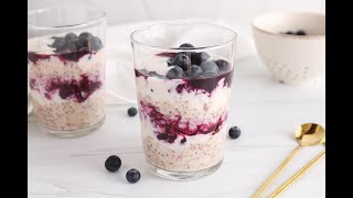 Healthy Berry Cheesecake Overnight Oats