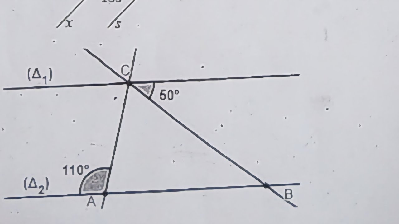 التمرين 3في الزوايا و التوازي و المثلث لتحضير الجيد لفرض و إختبار الفصل الثاني لثانية متوسط